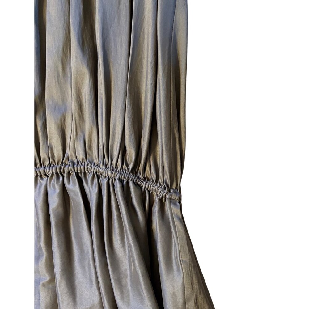 $490 Toteme L XL Pretoria Maxi Dress Green Drop Waist Lagenlook Party Wedding - Picture 10 of 13